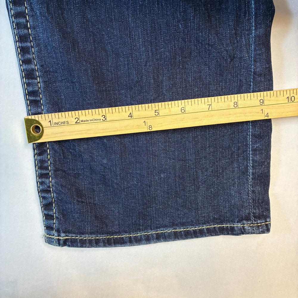 BIG STAR Pioneer Mens Bootcut Jeans Dark Wash Distressed Denim 38x30 - Picture 11 of 13